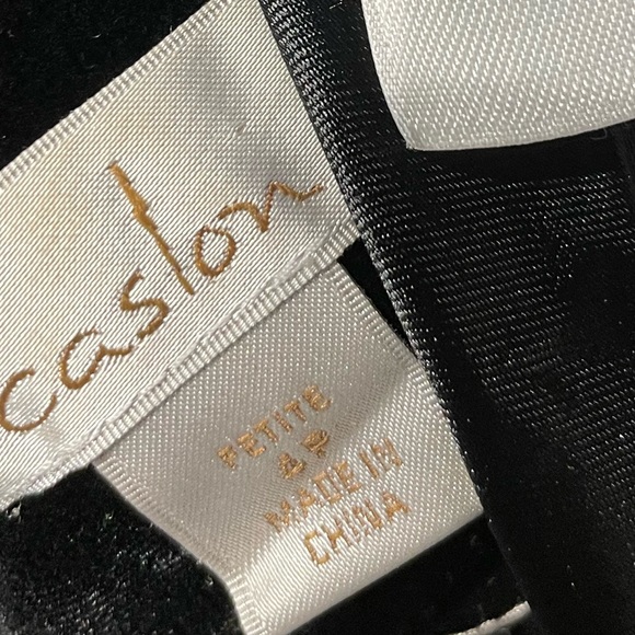 Silk Velvet Vintage Fit Flare Blazer 2-eye Crystal Winter Fall Autumn Work Rave - Picture 8 of 8